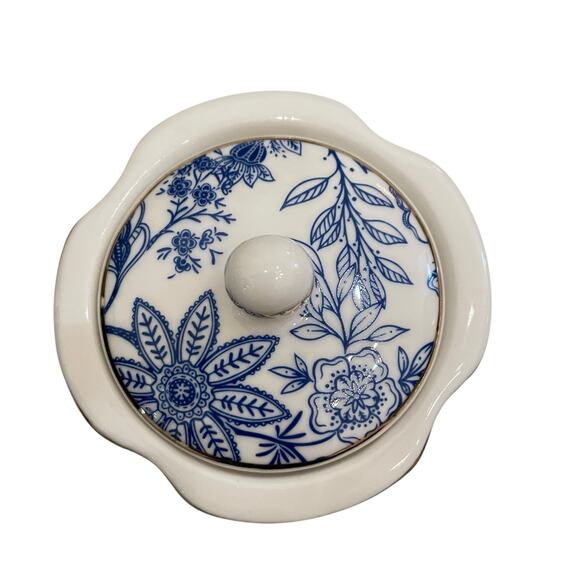 Grace Teaware Fine Porcelain Creamer & Sugar Blue & White Floral Gift Set New - Picture 7 of 16